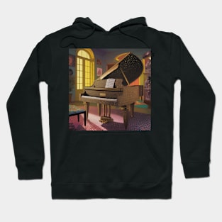 Piano In A Colorfully Styled Room Hoodie